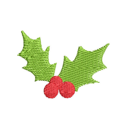 Holly Berry Christmas Machine Embroidery Design - Christmas embroidery design - holly embroidery