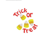 Halloween Trick or Treat Candy Corn Machine Embroidery Design, Halloween embroidery design