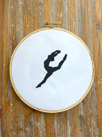 Dancer Machine Embroidery Design, 4x4 hoop, Silhouette embroidery design, dance bag embroidery, dance embroidery, gymnastics