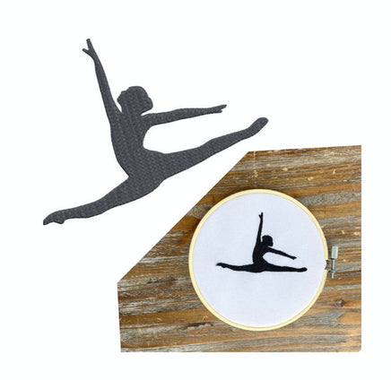 Dancer Machine Embroidery Design, 4x4 and 5x7, Silhouette, 3 sizes, ballet embroidery, dance bag embroidery, dance embroidery, gymnastics