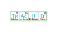 Teacher Periodic Table of Elements Machine Embroidery Design, teacher embroidery design, teacher embroidery gift, science embroidery design