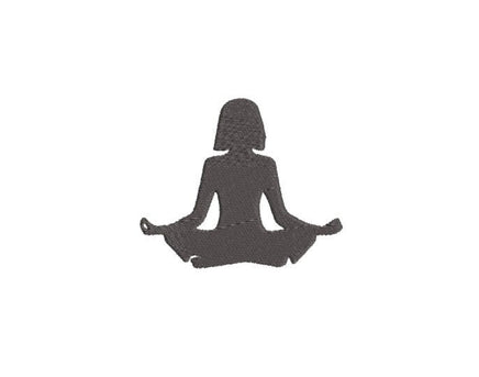 Yoga Machine Embroidery Design, Sukhasana embroidery design, yoga design, yoga pattern,