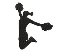 Cheerleader Machine Embroidery Design, Cheerleading with pots machine embroidery, Cheer Silhouette