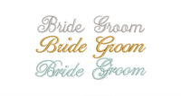 Bride and Groom Machine Embroidery Designs, 3 Fonts, wedding embroidery, wedding design, bride embroidery design, wedding pattern - sproutembroiderydesigns