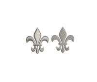 Two SMALL Fleur de Lis Machine Embroidery Designs, 2 stitch types- satin and fill, Fleur de Lis embroidery, mardi gras embroidery design