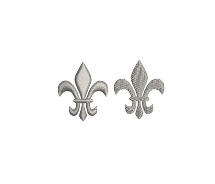 Two SMALL Fleur de Lis Machine Embroidery Designs - sproutembroiderydesigns