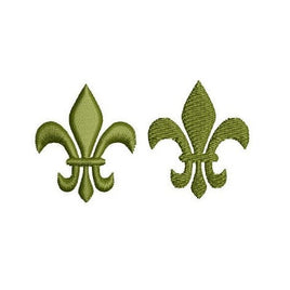 Two SMALL Fleur de Lis Machine Embroidery Designs - sproutembroiderydesigns