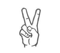 Hand Peace Machine Embroidery Design, hand peace embroidery design, peace embroidery design, peace embroidery pattern, embroidery gift idea - sproutembroiderydesigns