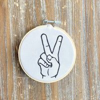 Hand Peace Machine Embroidery Design, hand peace embroidery design, peace embroidery design, peace embroidery pattern, embroidery gift idea - sproutembroiderydesigns
