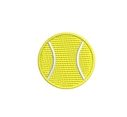 Tiny Tennis Ball Embroidery Machine Design - sproutembroiderydesigns