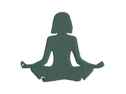 Yoga Machine Embroidery Design, Sukhasana embroidery design, yoga design, yoga pattern,