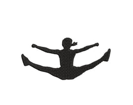 Competitive Cheerleading Machine Embroidery Design, Cheerleader machine embroidery, Silhouette embroidery design, Competitive Cheer design
