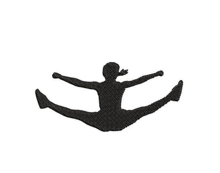 Competitive Cheerleading Machine Embroidery Design, Cheerleader machine embroidery, Silhouette embroidery design, Competitive Cheer design