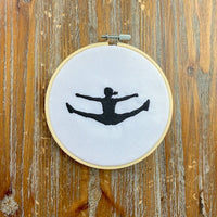 Competitive Cheerleading Machine Embroidery Design, Cheerleader machine embroidery, Silhouette embroidery design, Competitive Cheer design
