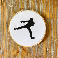 Karate Machine Embroidery Design, 2 Sizes, Silhouette embroidery design, martial arts embroidery, karate embroidery, martial arts embroidery