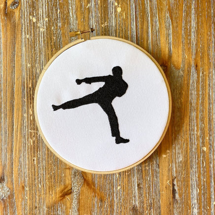 Karate Machine Embroidery Design, 2 Sizes, Silhouette embroidery design, martial arts embroidery, karate embroidery, martial arts embroidery