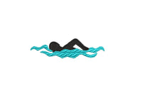 Swim Machine Embroidery Design, swim embroidery design, swimming, swimmer embroidery, swim pattern, swim bag embroidery