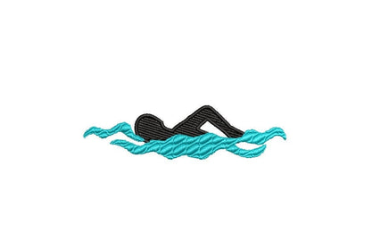 Swim Machine Embroidery Design, swim embroidery design, swimming, swimmer embroidery, swim pattern, swim bag embroidery