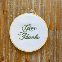 Give Thanks Thanksgiving Machine Embroidery Design
