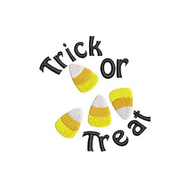 Halloween Trick or Treat Candy Corn Machine Embroidery Design, Halloween embroidery design