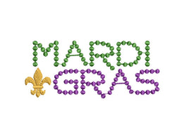 Mardi Gras Bead Font Machine Embroidery Design