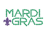 Mardi Gras Bead Font Machine Embroidery Design