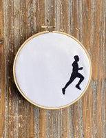 Runner Machine Embroidery Design, Marathon, 5k, 10k (Digital Download), Man run