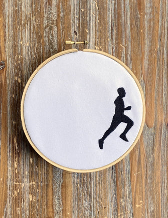 Runner Machine Embroidery Design, Marathon, 5k, 10k (Digital Download), Man run