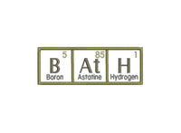 BaTh Periodic Table of Elements Machine Embroidery Design, 2 sizes, Bath Towel Embroidery, Science Embroidery, Bath Embroidery design