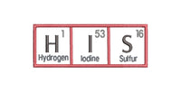 HIS and HERS Periodic Table of Elements Embroidery Design, 2 sizes, 4x4, 5x7 hoop, Bath Towel Embroidery