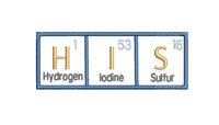 HIS and HERS Periodic Table of Elements Embroidery Design, 2 sizes, 4x4, 5x7 hoop, Bath Towel Embroidery