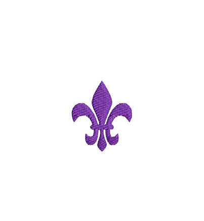 Two SMALL Fleur de Lis Machine Embroidery Designs, 2 stitch types- satin and fill, Fleur de Lis embroidery, mardi gras embroidery design