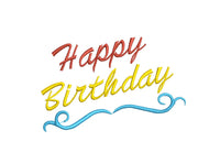 Happy Birthday Machine Embroidery Design, 2 sizes, birthday embroidery design, birthday quote embroidery design, birthday saying design