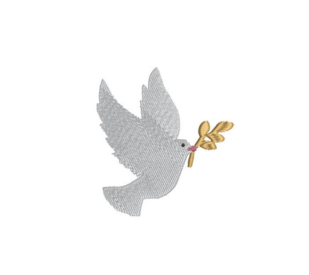 Peace Dove Christmas Machine Embroidery Design