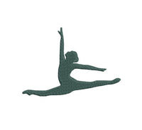 Dancer Machine Embroidery Design, 4x4 and 5x7, Silhouette, 3 sizes, ballet embroidery, dance bag embroidery, dance embroidery, gymnastics