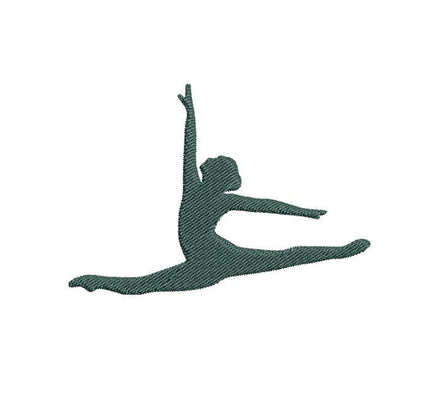 Dancer Machine Embroidery Design, 4x4 and 5x7, Silhouette, 3 sizes, ballet embroidery, dance bag embroidery, dance embroidery, gymnastics