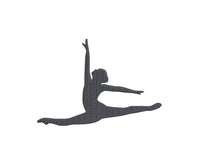 Dancer Machine Embroidery Design, 4x4 and 5x7, Silhouette, 3 sizes, ballet embroidery, dance bag embroidery, dance embroidery, gymnastics