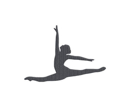 Dancer Machine Embroidery Design, 4x4 and 5x7, Silhouette, 3 sizes, ballet embroidery, dance bag embroidery, dance embroidery, gymnastics