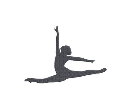Dancer Machine Embroidery Design, 4x4 and 5x7, Silhouette, 3 sizes, ballet embroidery, dance bag embroidery, dance embroidery, gymnastics