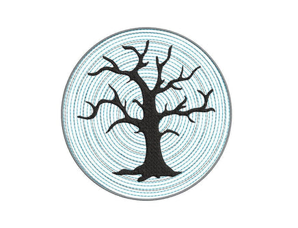 Spooky Halloween Dead Tree Machine Embroidery Design - halloween embroidery design
