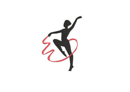 Rhythmic gymnastics Machine Embroidery Design, Rhythmic gymnastics embroidery design, Rhythmic gymnastics embroidery pattern