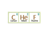 Chef Periodic Table of Elements Embroidery Design, 2 sizes, chef embroidery design, chef towel embroidery, apron embroidery design, 4x4, 5x7