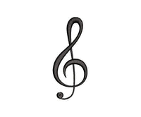 Treble Clef Machine Embroidery Design, 4x4 hoop, music embroidery design, music machine embroidery design, treble design, treble embroidery - sproutembroiderydesigns