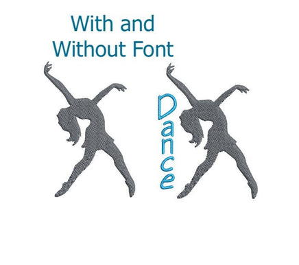 Dance Machine Embroidery Design / 2 designs, Dance Silhouette, Dancing embroidery, Dance Bag Embroidery, dancer embroidery, Ballet, Jazz