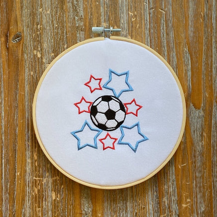 Soccer Machine Embroidery Design, 2 sizes, soccer machine embroidery design, soccer embroidery design, sports bag embroidery, 4x4 hoop 5x7 - sproutembroiderydesigns