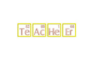 Small Teacher Machine Embroidery Design, Periodic Table of Elements embroidery design, science embroidery, 4x4 hoop, Teacher embroidery gift