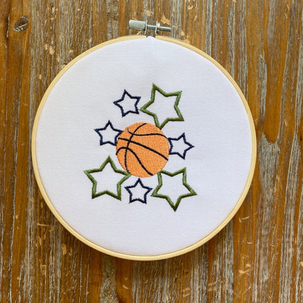 Basketball Machine Embroidery Design, 4x4 and 5x7 hoop, basketball embroidery design, basketball design, basketball embroidery pattern - sproutembroiderydesigns