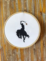 Cowgirl Machine Embroidery Design, Silhouette embroidery design, rodeo embroidery design, cowgirl embroidery, rodeo design, horse embroidery