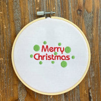 Merry Christmas Polka Dot Christmas Machine Embroidery Design - Christmas embroidery design - christmas embroidery