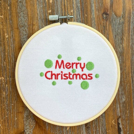 Merry Christmas Polka Dot Christmas Machine Embroidery Design - Christmas embroidery design - christmas embroidery
